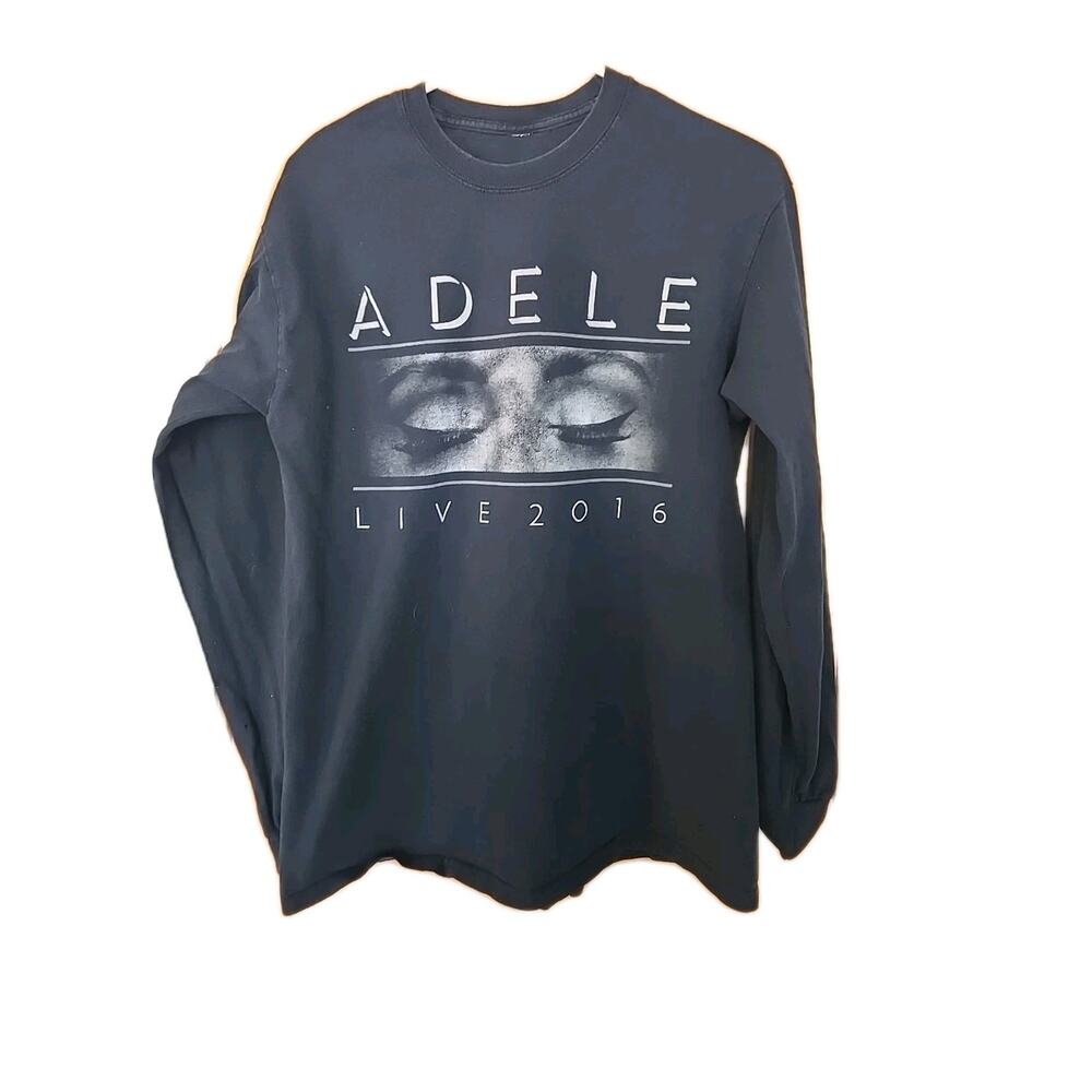 Adele Live 2016 Concert Tour T-shirt Black Long Sleeve Women's Size Medium